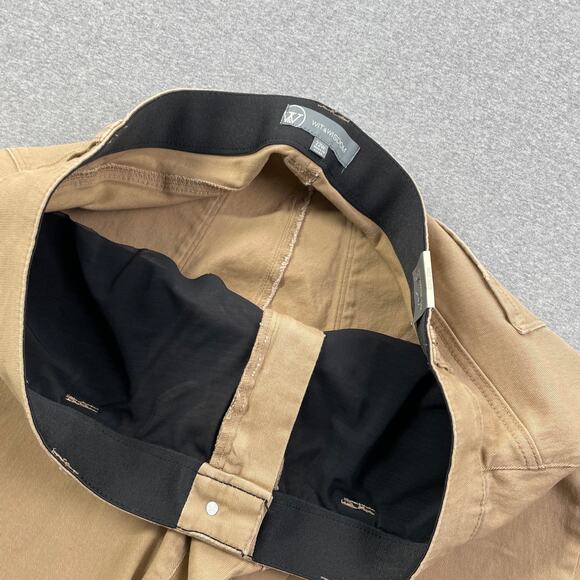 Wit & Wisdom Jeans Plus Size 22W Tan AbSolution High Rise Ankle Flare Pants Fray - Picture 14 of 16